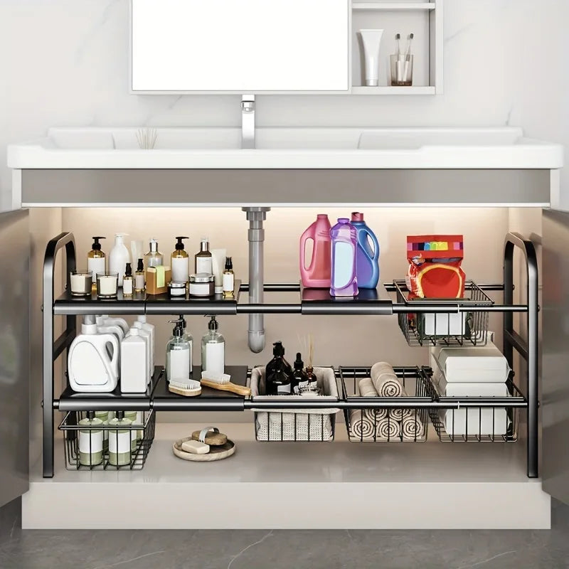 Under Sink Kitchen & Bathroom Organizer