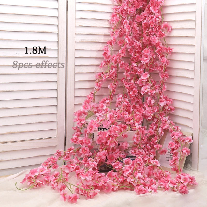 Elegant Artificial Cherry Blossom Vine