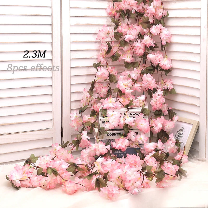 Elegant Artificial Cherry Blossom Vine