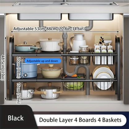 Under Sink Kitchen & Bathroom Organizer