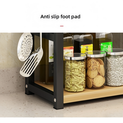 Stylish 2-Layer Kitchen Space-Saving Rack