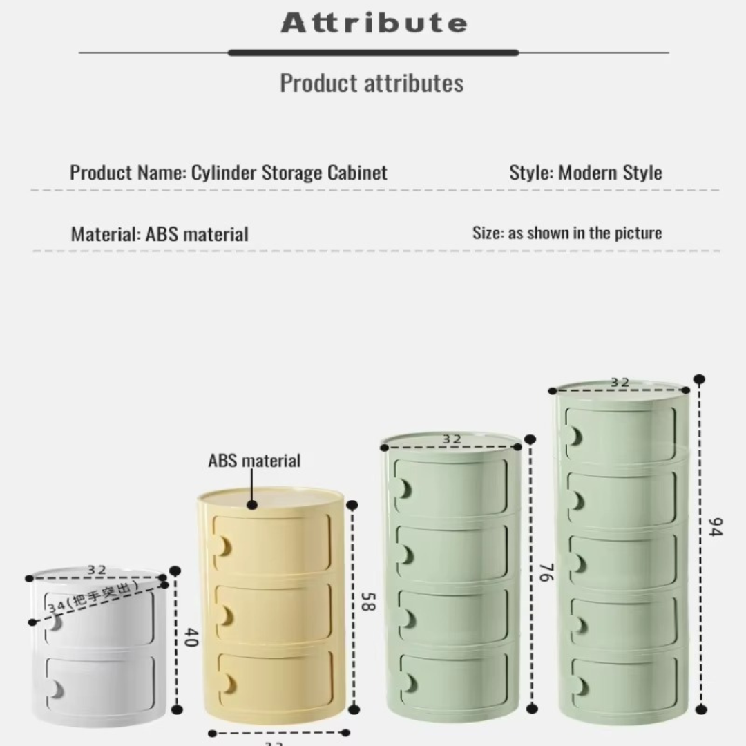 Unique Nordic Cylindrical Cabinet